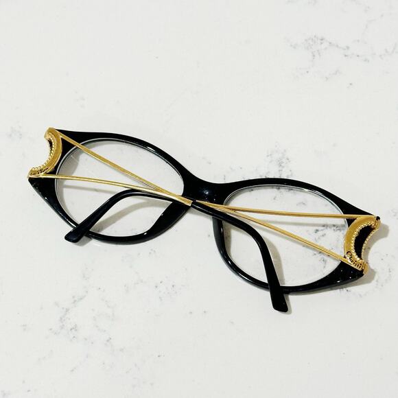 Christian Dior Vintage 80s/90s Black and Gold 2661 Sunglass Frames Marc Bohan - Picture 10 of 13